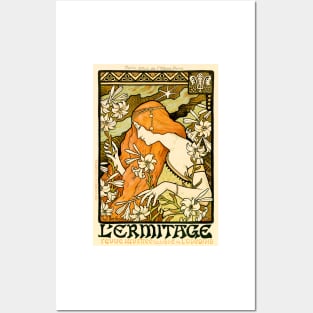 Revue L 'ERMITAGE by Paul Berthon 1897 French Artist Art Nouveau Lithograph Posters and Art